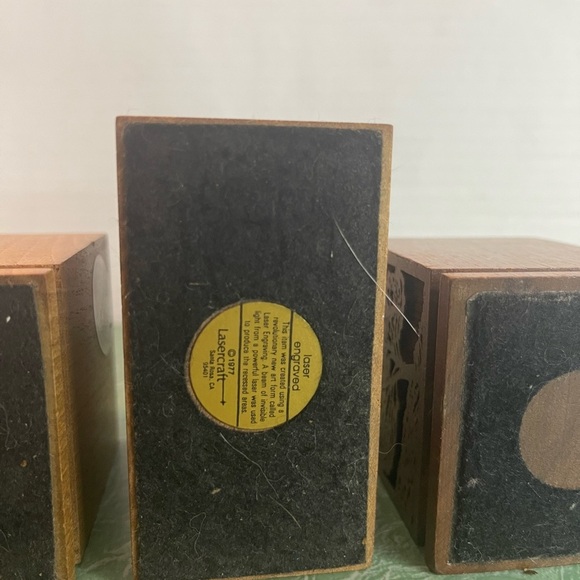 Vintage Lasercraft set of 3 American Walnut Desk Accessories - Picture 6 of 12